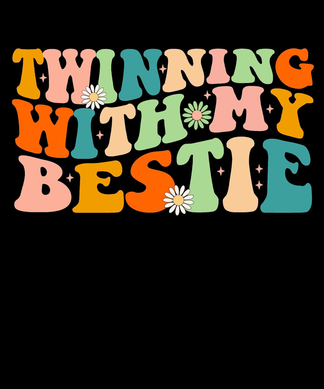 Twinning With My Bestie Svg Png, Funny Twin Matching PNG, Twins Day