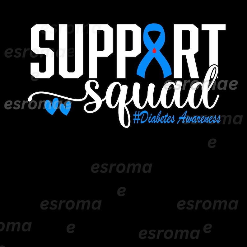 Support Squad Diabetes Awareness Png Svg, Blue Type 1 Diabetes ...