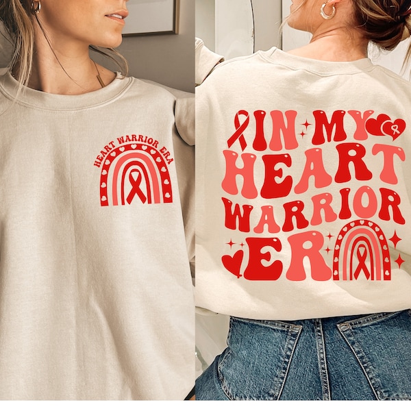 In My Heart Warrior Era CHD Svg Png, Heart Disease Awareness Ribbon Png, Heart Warrior svg, Chd Awareness , Red Ribbon, Cardiology