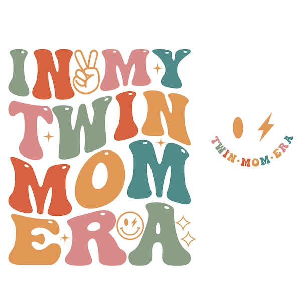In My Twin Mom Era Svg Png,  In My Mom Era Svg, Twin Mom png, new mom gift, cool mom club