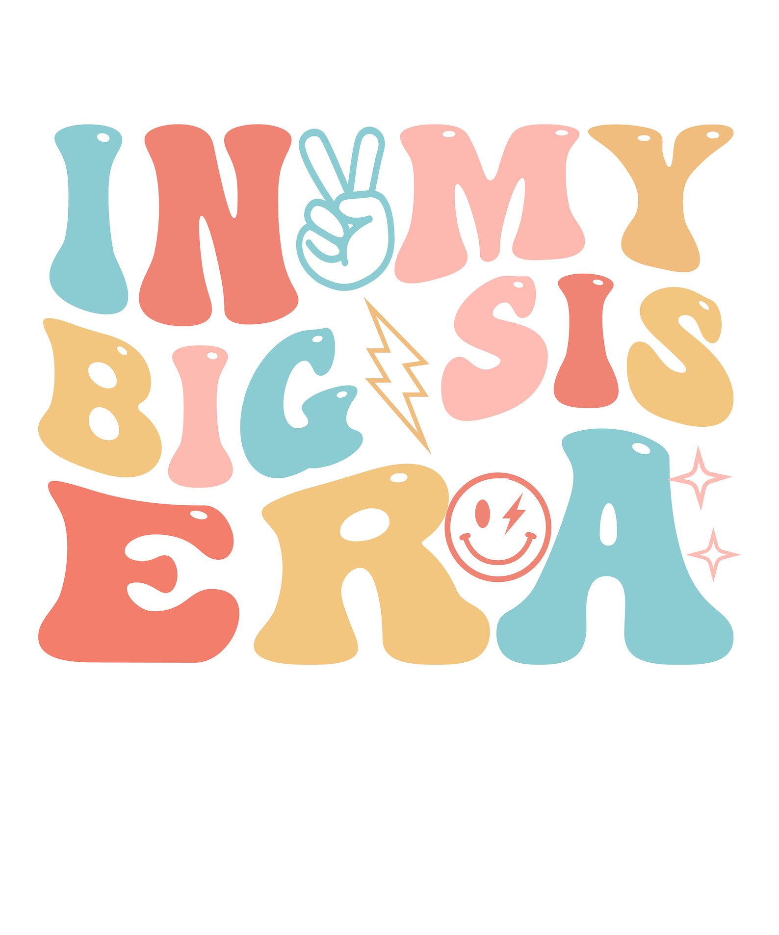 Big Sister SVG , in My Big Sister Era Svg Png, Retro Baby Pregnancy ...