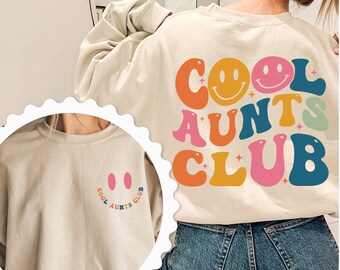 Cool Aunts Club Svg Png, design zia, regalo zia, regalo di compleanno zia, regali sorella, zia Svg, Cool Aunt, Cool Aunts png