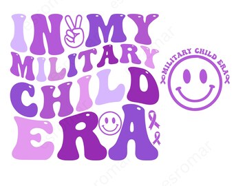 Military Child Month Svg Png, In My Military Child Era Svg Png, Military Kids Awareness Png, Proud Military Child Png