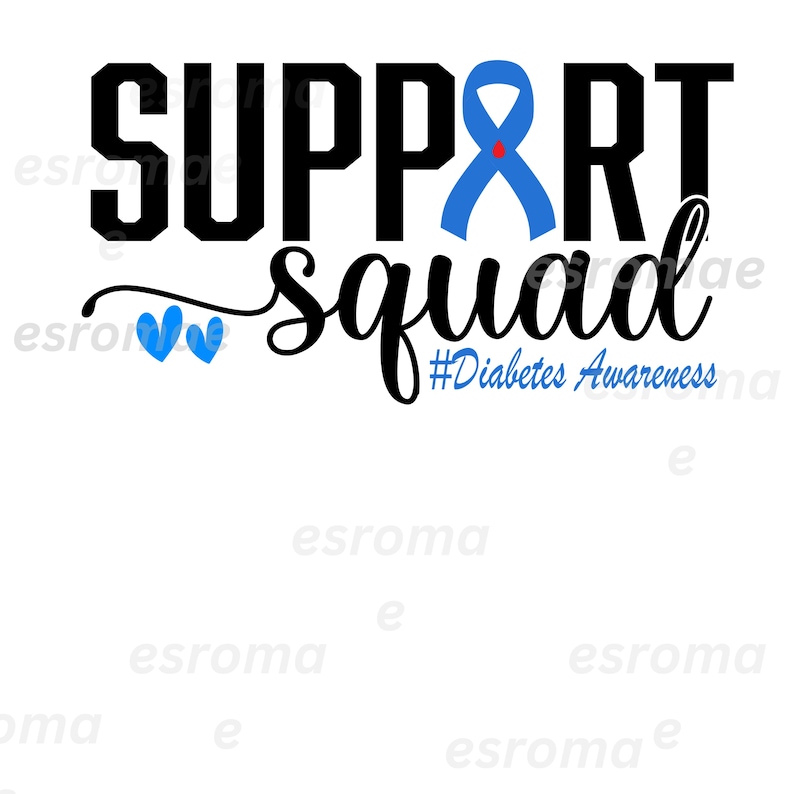 Support Squad Diabetes Awareness Png Svg, Blue Type 1 Diabetes ...