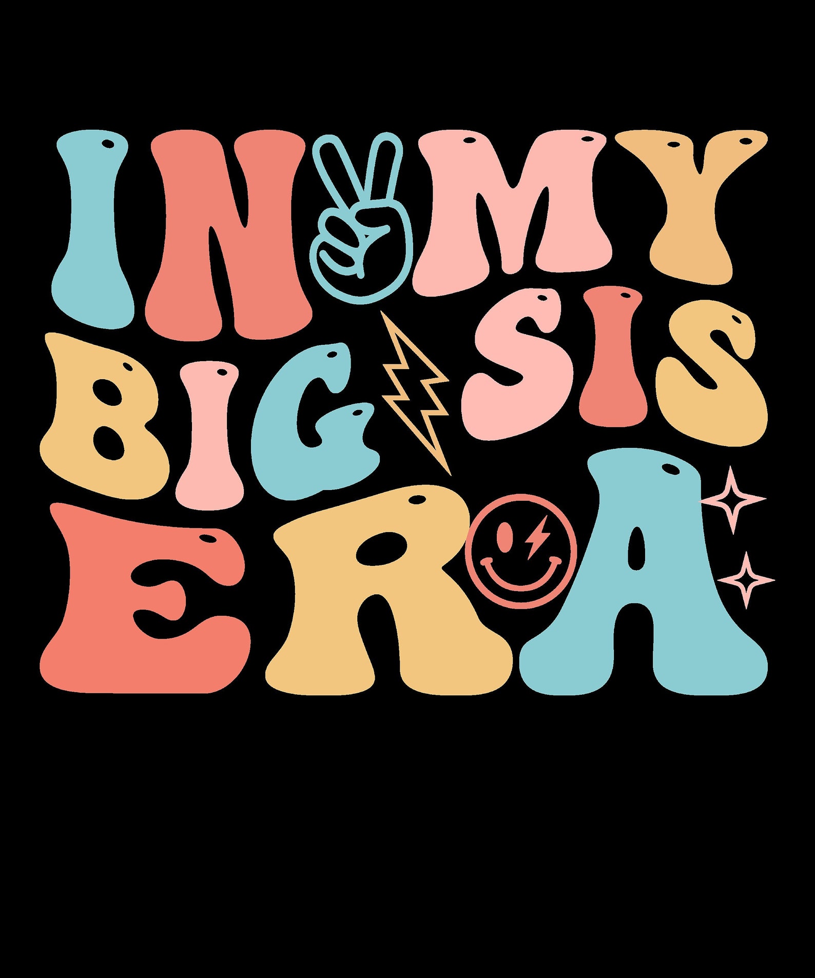 Big Sister SVG , in My Big Sister Era Svg Png, Retro Baby Pregnancy ...