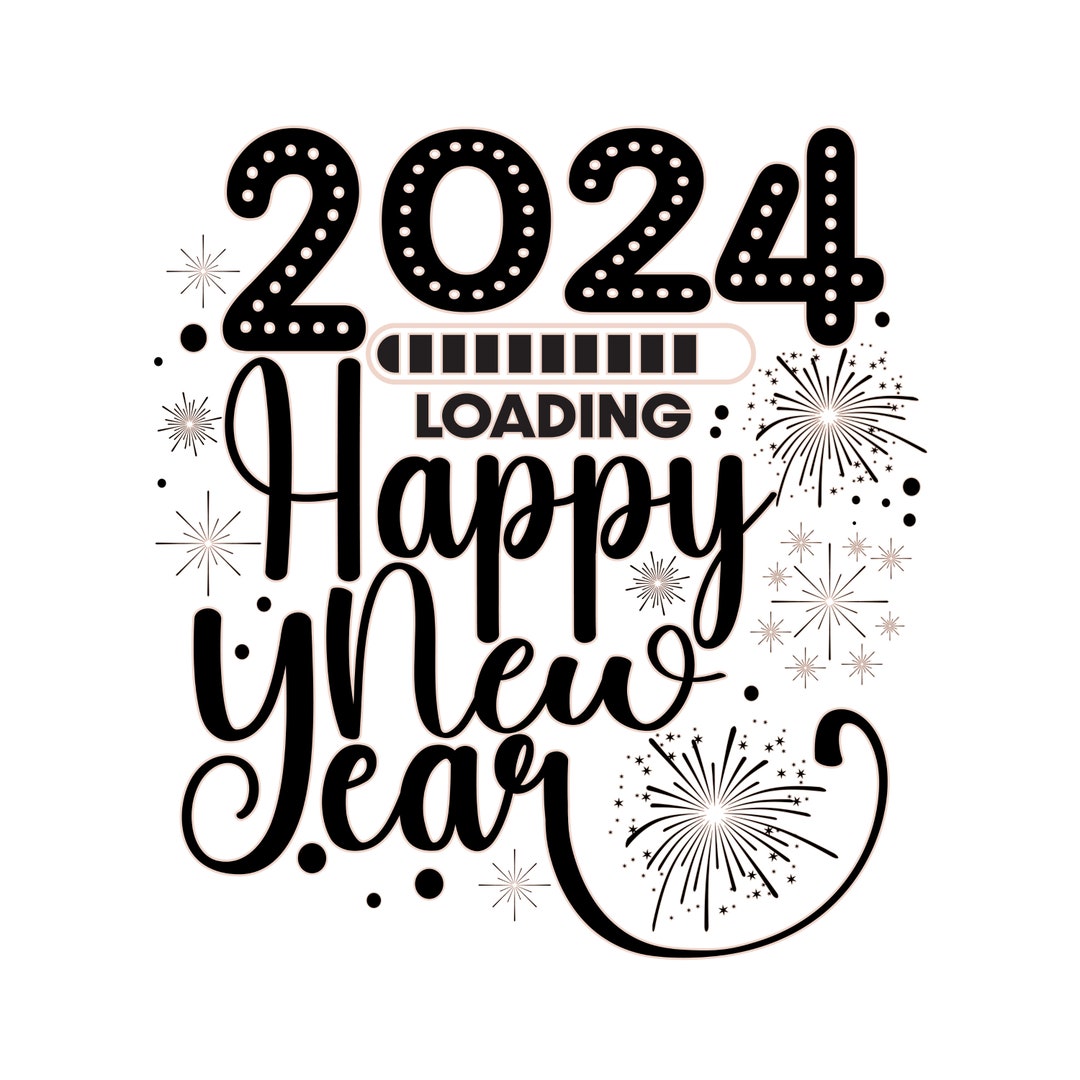 Happy New Year 2024 Svg Png, Hello 2024 Png, New Year 2024 Groovy Svg