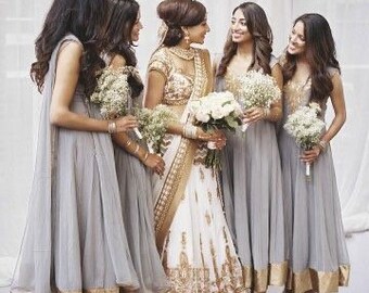 desi bridesmaids dresses