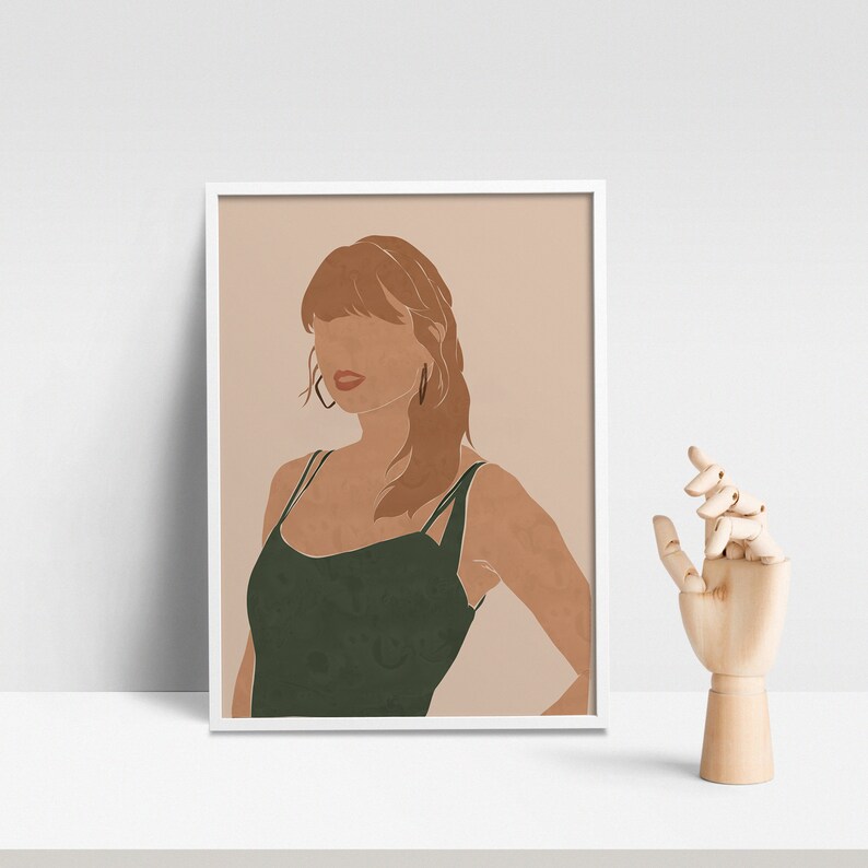 Taylor Swift Wall Art Printable Woman Digital Download Etsy