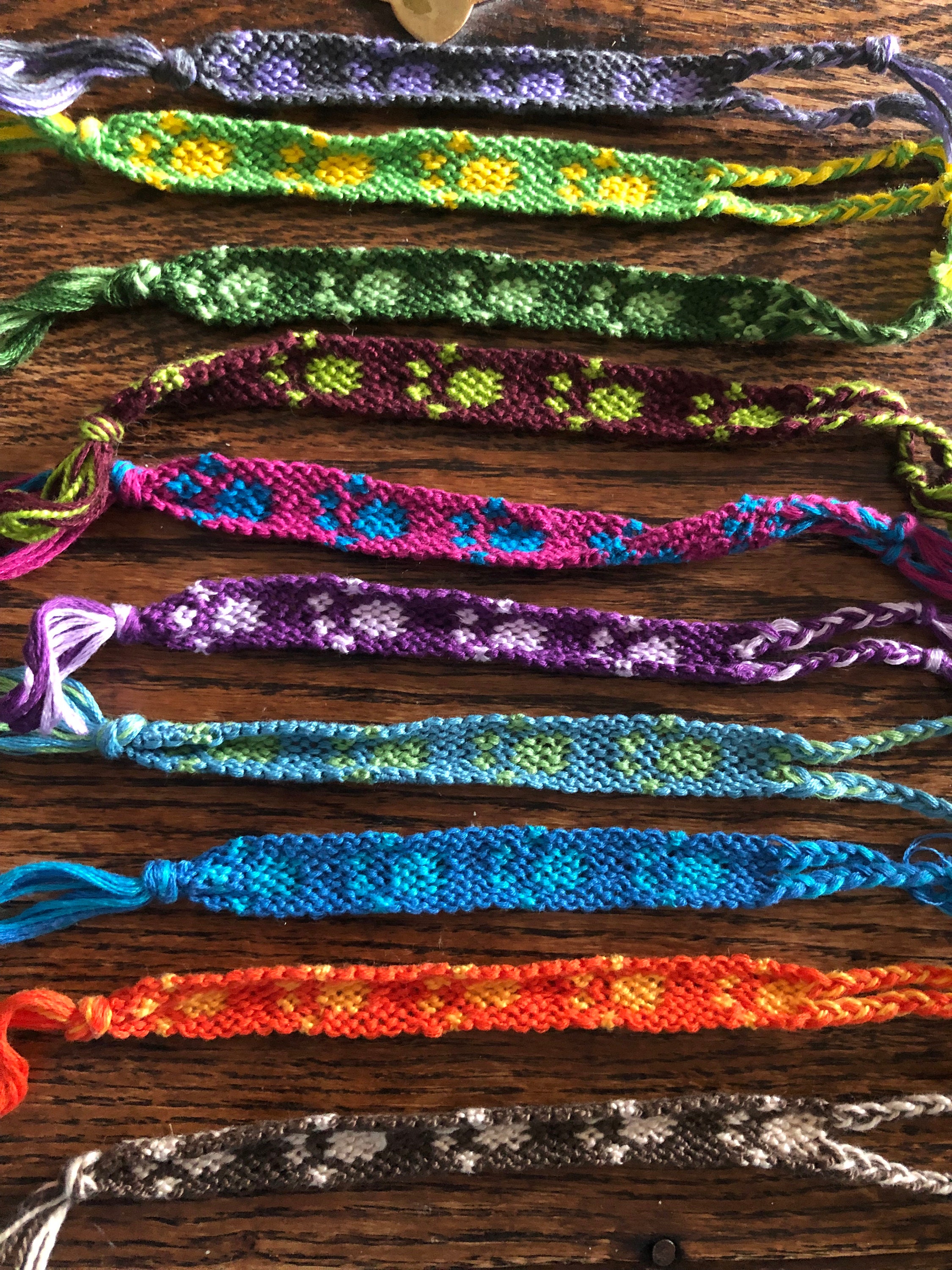 Large ZigZag Friendship Bracelets, String Bracelets, Customizable, Handmade  Bracelets