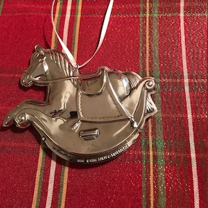 1986 Kirk Stieff ROCKING HORSE Silverplate Ornament