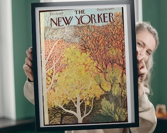 ORIGINAL Vintage New Yorker Magazine Cover - October 22, 1973 - Karasz