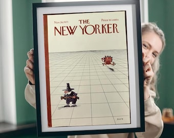 Vintage ORIGINAL New Yorker Magazine COVER only - November 26, 1973 Booth