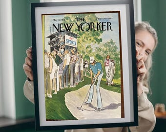 ORIGINAL Vintage Cover Only from The New Yorker Magazine - May 13, 1974 Saxon