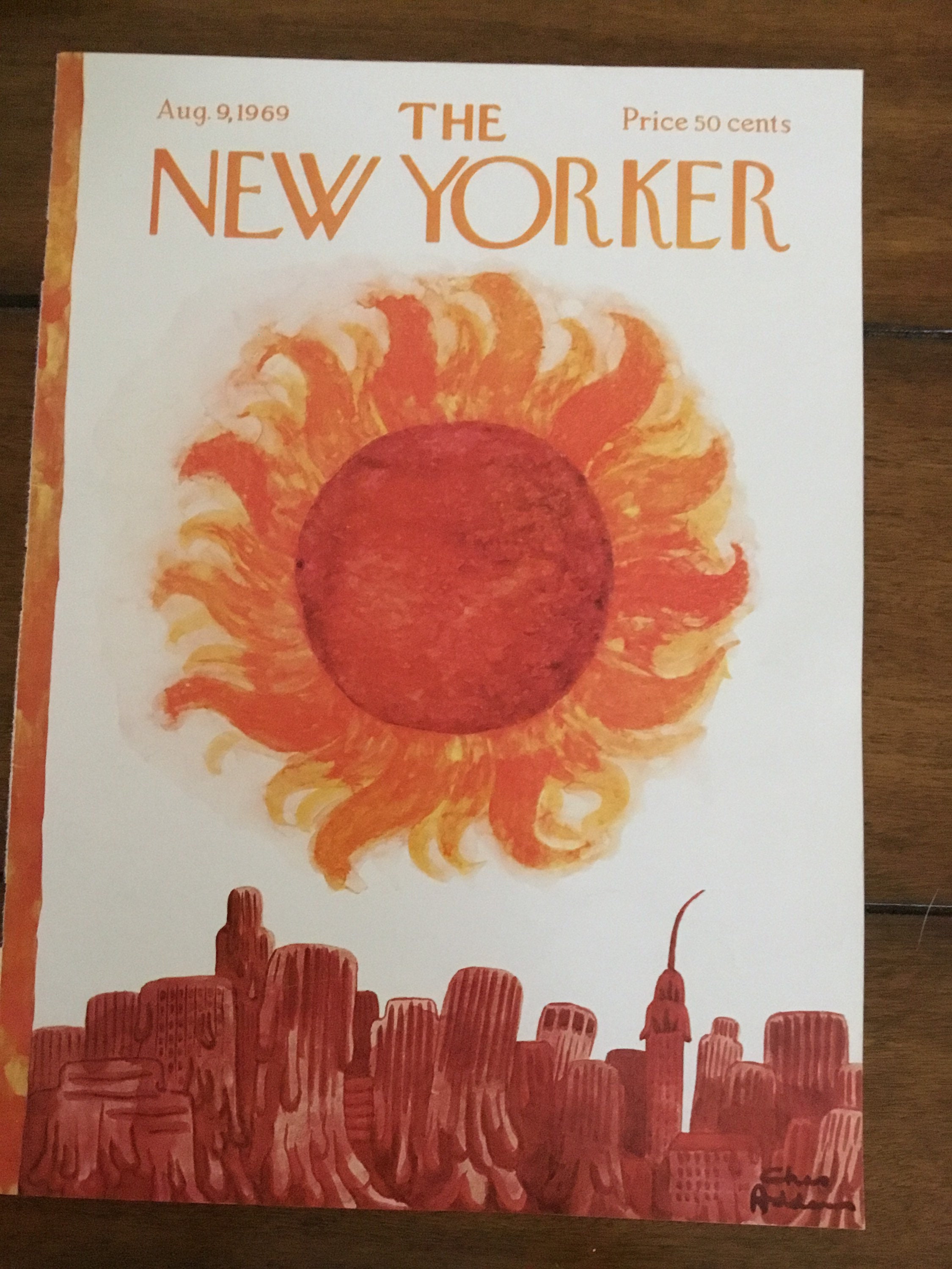 New Yorker Magazine - Vintage Original COVER Only - August 9