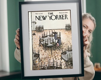 New Yorker Magazine - COVER only - March 31, 1973 Searle