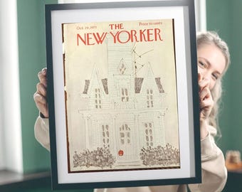 ORIGINAL Vintage New Yorker Magazine Cover ONLY - October 29, 1973 James Stevenson