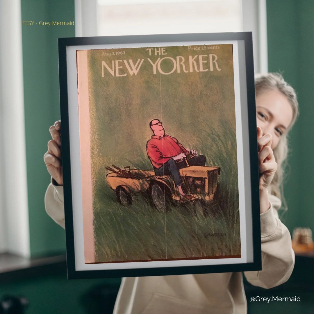 New Yorker Magazine - Vintage Original COVER only- August 3, 1963 SAXON