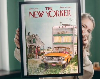 New Yorker Magazine - vintage COVER only - June 9, 1973 SAXON