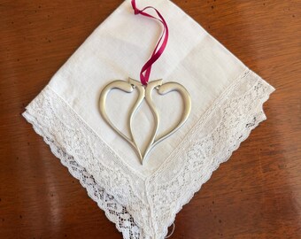 Ornement de collection coeur en étain Amos vintage 2000, fabriqué au Canada