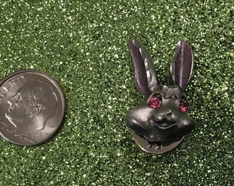 Easter Bunny pin Pewter rabbit