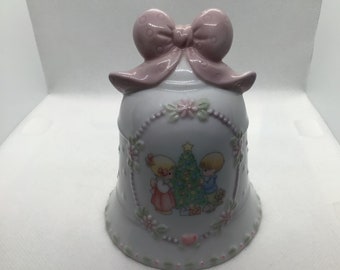 Precious Moments Christmas Bell Songs of Joy Bell  Vintage 1997 Marked Collectible Enesco