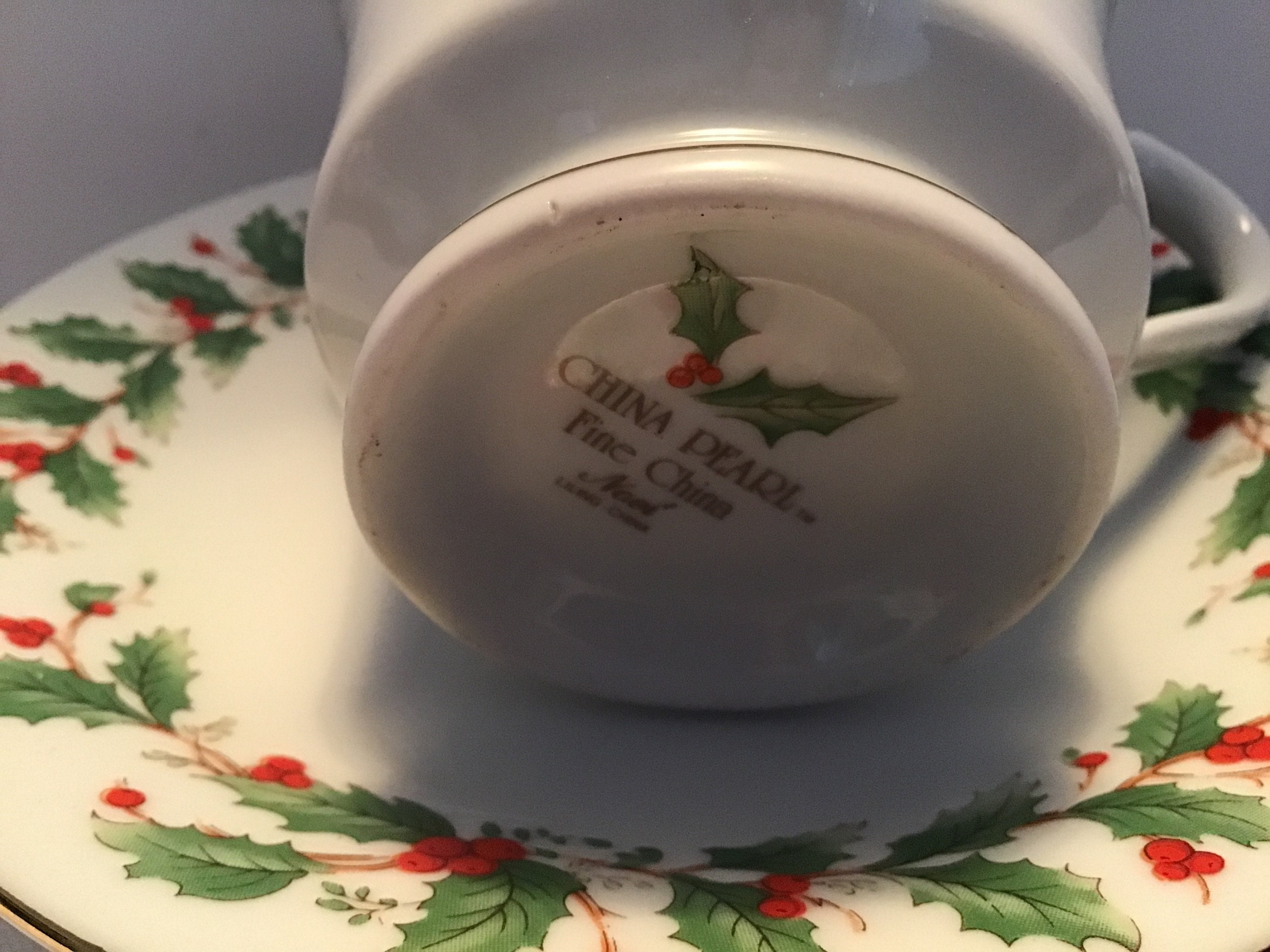 China Pearl Teacup and Saucer China Pearl Fine China Noel Etsy