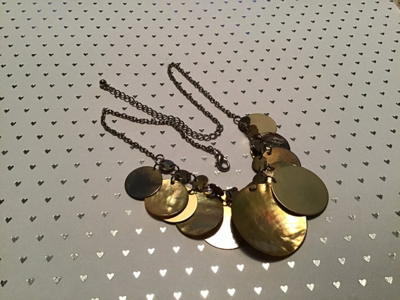 Multi gold tone shell necklace - image 2