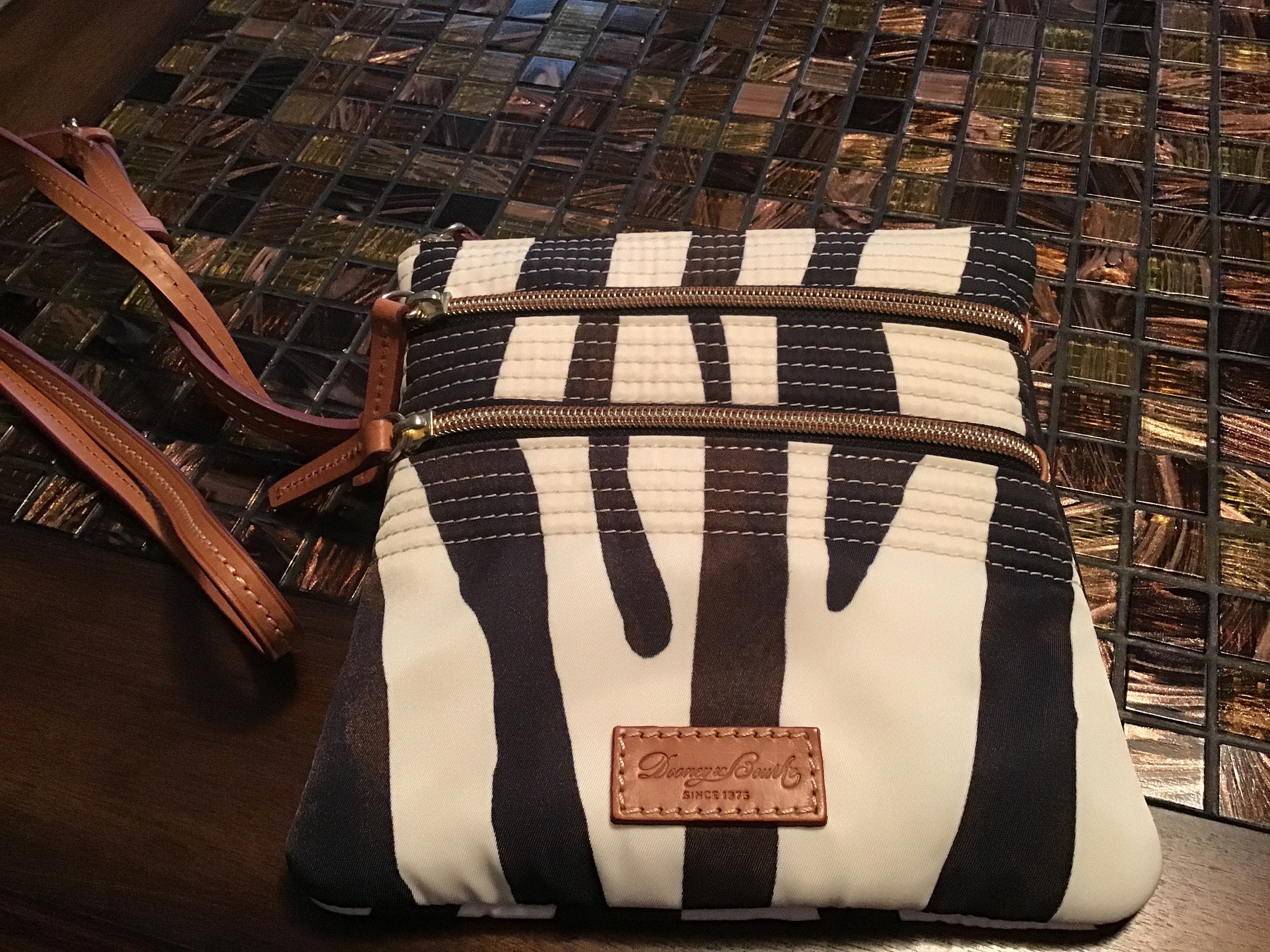 Dooney & Bourke Zebra Printed Domed Satchel Bag