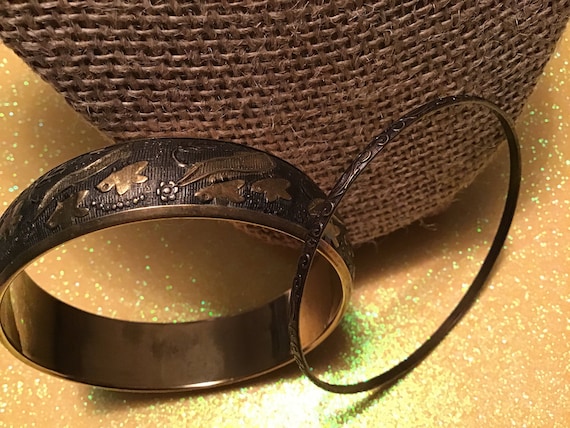 Etched bangles, Set of two - image 1