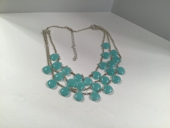 3 tiered statement necklace Bold Necklace Silver … - image 4