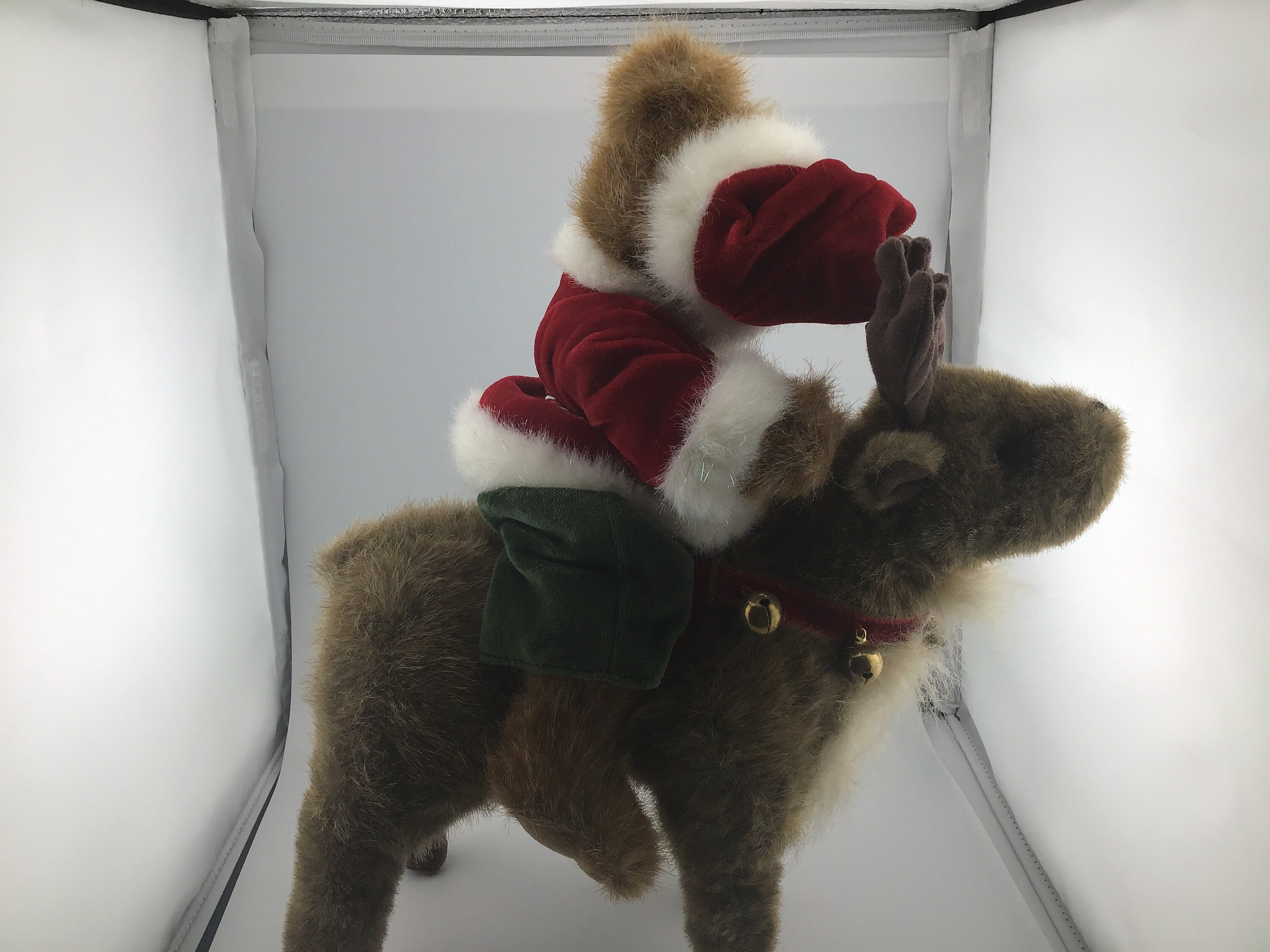 Bearington Bear Santa and Reindeer Large 15 X 11 Christmas Etsy