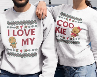 Matching Couple sweaters, Matching Christmas Sweatshirts, King and Queen, Couples Christmas, Christmas couples gifts, christmas sweater