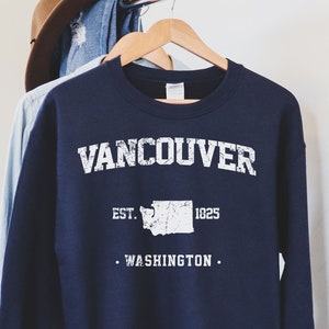 Sweatshirt Vancouver Washington, shirt van Washington, T-shirt kaart van Washington, shirt van Washington voor vrouwen, staat Washington