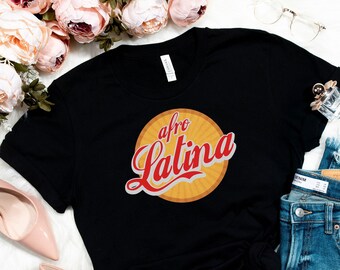 Camiseta Afro Latina, regalo latino, camiseta latina, afro latinoamericana, regalo latino divertido, camiseta Chula, camisetas españolas, camiseta latina af, mexicana