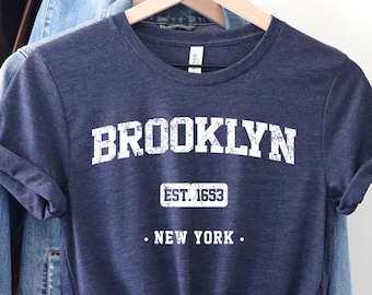 Shirt Brooklyn, Shirt Brooklyn, T-shirt New York, Brooklyn-uniseks shirt, T-shirt Brooklyn Souvenir, cadeau voor reiziger