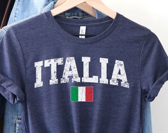 Chemise Italia, Chemise Italie, T-shirt Italie, T-shirt Italie, Chemise nationale, T-shirt national, Sweat-shirt avec drapeau du pays de l'Italie, fierté italienne, Italie