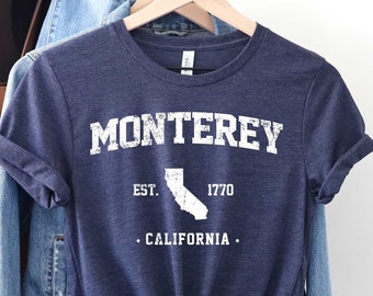 Monterey CA Shirt, Kalifornien Shirt, West Kosten T-Shirt, Kalifornien T-Shirt, Kalifornien, Cali Girl Shirt, trendiges Kalifornien Shirt, Kalifornien Zustand