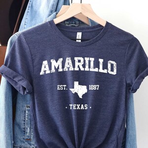 Amarillo Texas Shirt, Texas Fan Shirt, Vintage T-Shirt, Texas Pride, College Studenten Geschenke, Zustand Hemden, Texas T-Shirt, Texas Städte Shirt