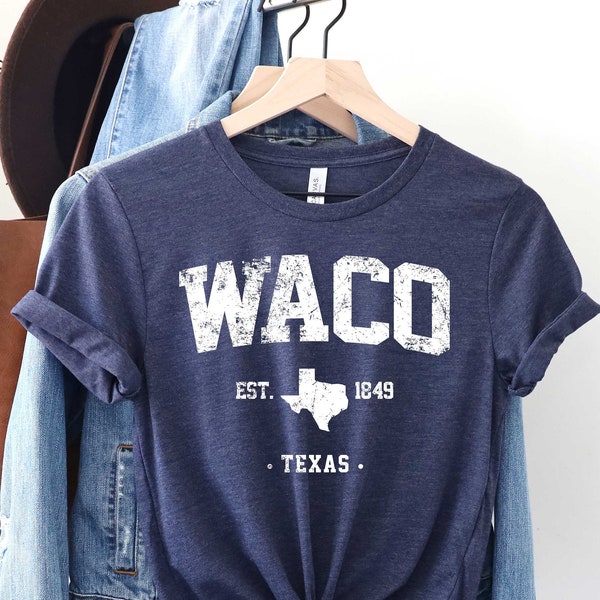 Waco Texas Shirt, Texas Fan Shirt, Vintage T-Shirt, Texas Pride, Studenten Geschenke, Zustand Hemden, Texas T-Shirt, Texas Städte Shirt