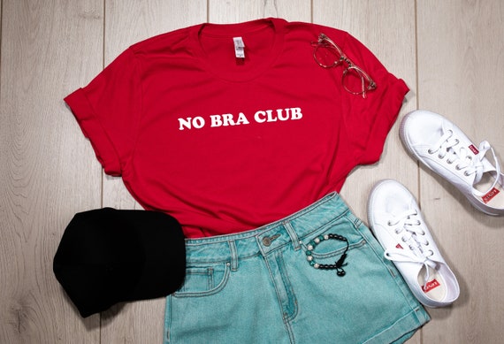 No Bra Club, No Bra is the Best Bra Funny Boob T-shirt, Oh, Pardon My Tits  Dexter Tank, Womens Free the Nipple Lila Shirt, Ladies No Bra 