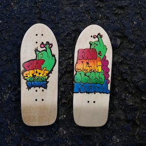 Fingerboard Deck - Freestyle X Stinkefingaz - Oldschool Shape