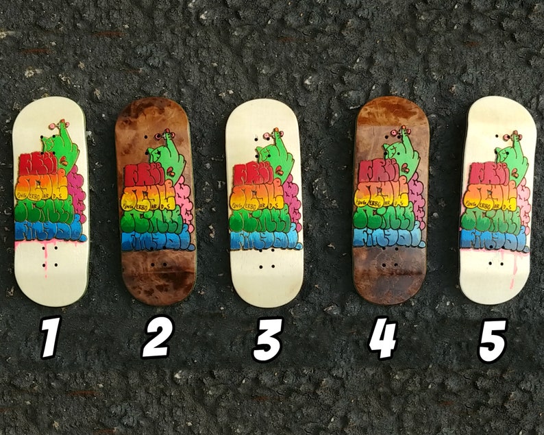 Fingerboard Deck Freestyle X Stinkefingaz Classic Shape Etsy