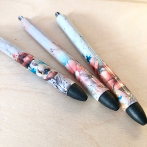 1 Stylo personnalisé + 1 recharge, stylo gel ,epoxy pen
