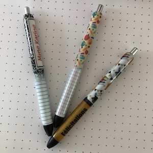 School pen, pen for teacher, 1 personalized pen, gel pen, epoxy pen