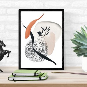 Wabi-Sabi | Japans geïnspireerd | Kunst aan de muur | Digitale kunstprint | Neutrale tinten | Kalm | Welzijn