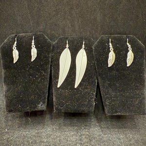 Silver Feather Earrings
