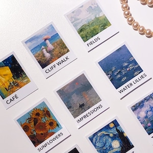 Individual Pantone-style Journalling, Lettering & Decor Stickers | Paintings by Monet and Van Gogh