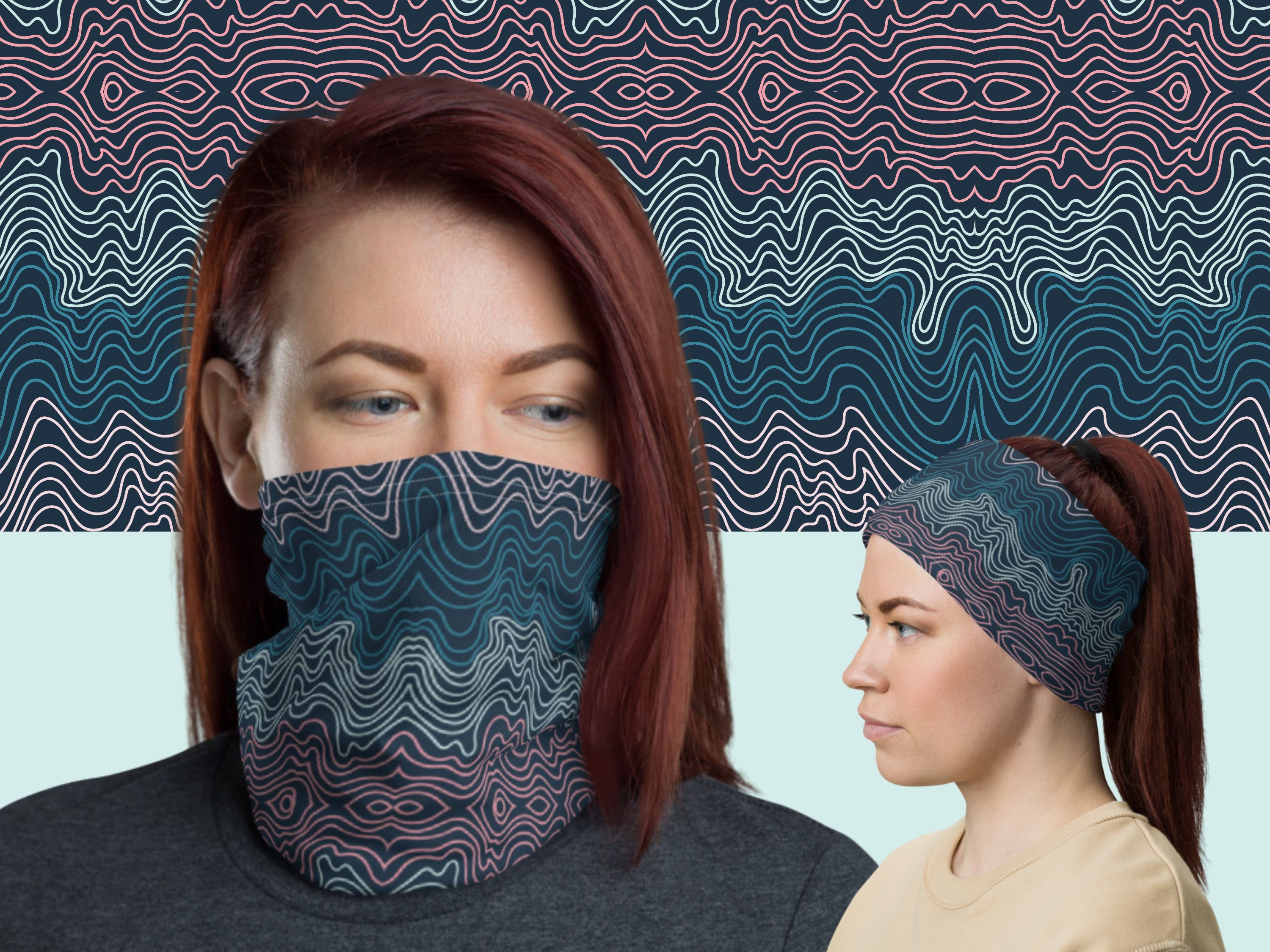 Bandana Marrone Cerchietti Per Uomo Donna Ghetta Per Il Collo, Maschera Per Il Viso, Fascia Per Capelli, Sciarpa Bandana Gialla - Foto 2