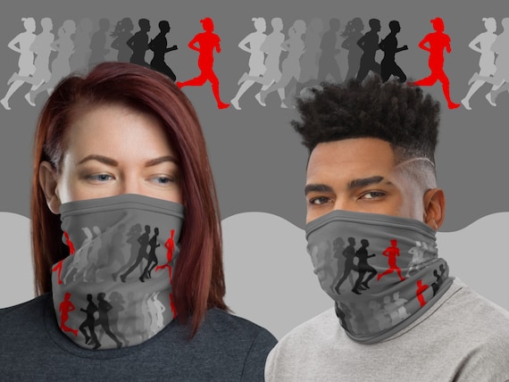 Marathon Runner Multi-functional Face Mask, Neck Gaiter, Washable