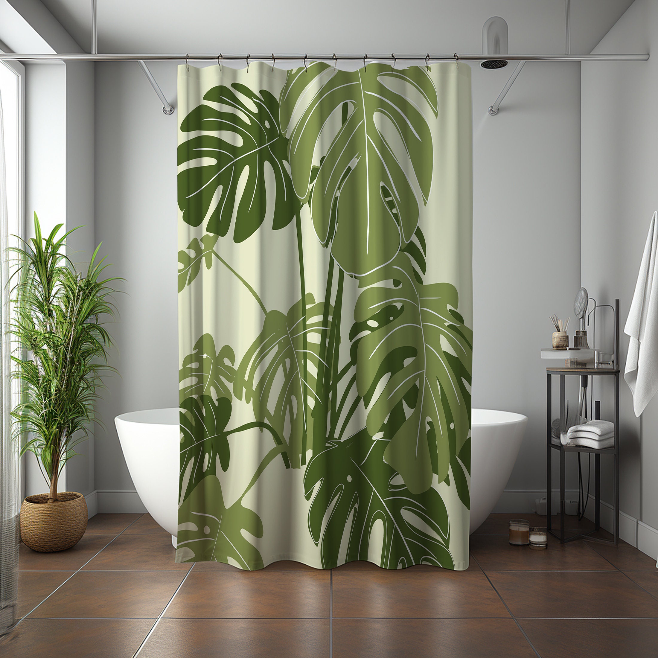 Monstera vorhang - Etsy.de
